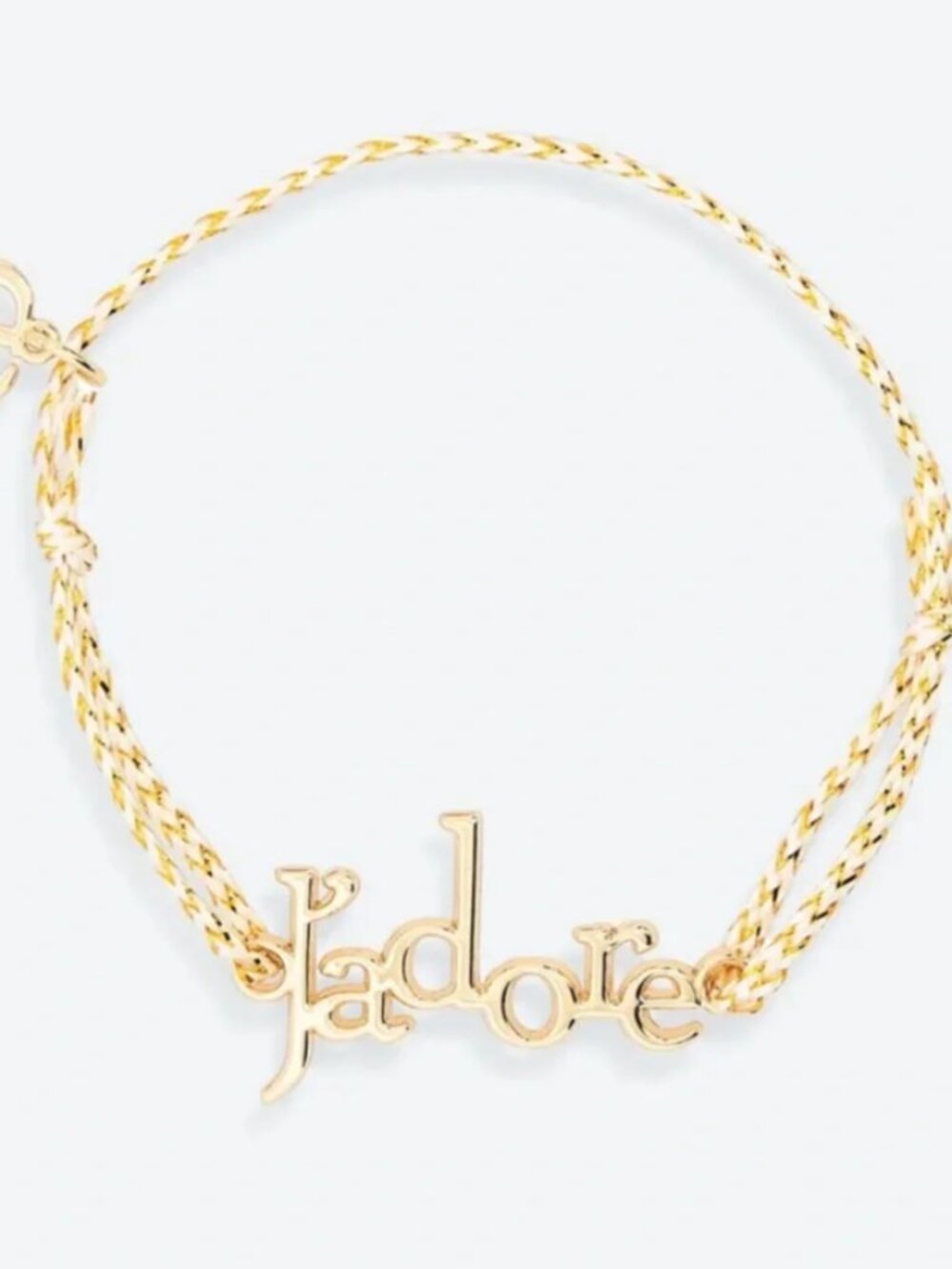 Dior J'adore Gold Tone cord bracelet NEW